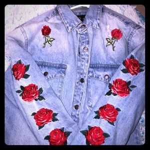 “Roses are forever” jean shirt